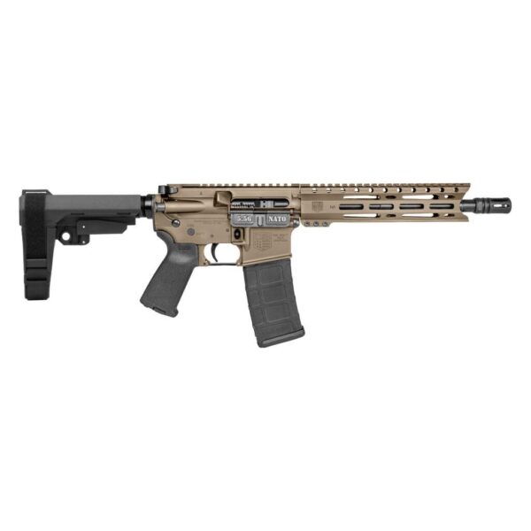 Diamondback DB15 Pistol 5.56mm 30rd Magazine(1) 10″ Barrel 9″ M-LOK Rail SBA3 Brace FDE
