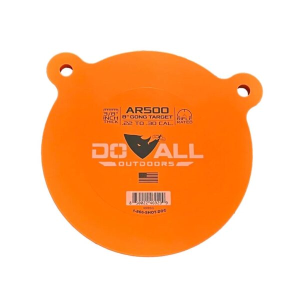 Do All Outdoors AR500 Steel Target 3/8″x 8″ Round Gong/NM500 Steel