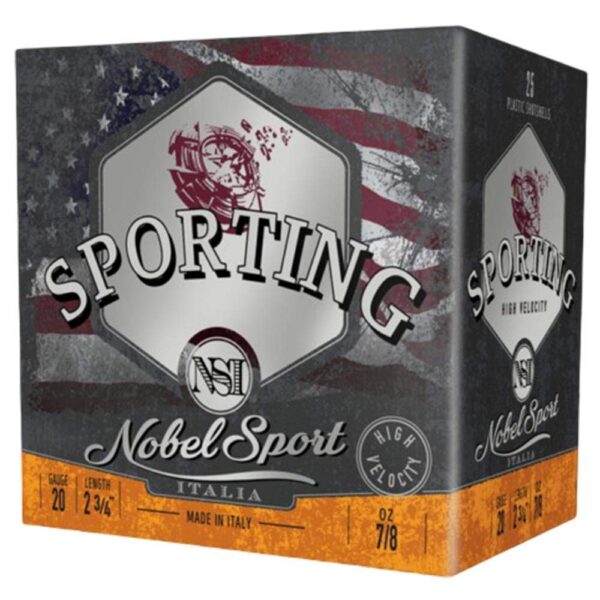 Noble Sport Target Sporting Clays Shotshells 20 ga 2-3/4″ 7/8 oz 1275 fps #8 25/ct