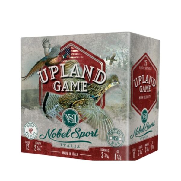 Nobel Sport Upland Game Shotshells 12 ga 2-3/4″ 1-1/4 oz 1330 fps #6 25/ct