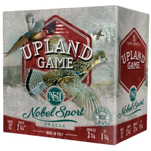 Nobel Sport Upland Game Shotshells 12 ga 2-3/4″ 1-1/4 oz 1220 fps #7.5 25/ct