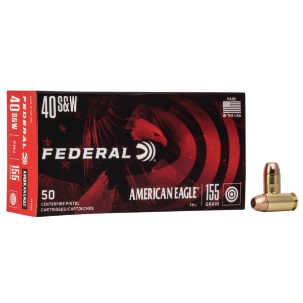 American Eagle Handgun Ammunition .40 S&W 155 gr FMJ 1160 fps 50/ct