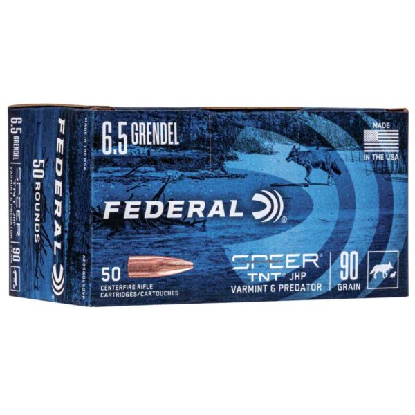 Federal American Eagle Varmint & Predator Rifle Ammunition 6.5 Grendel 90 gr JHP 50/ct