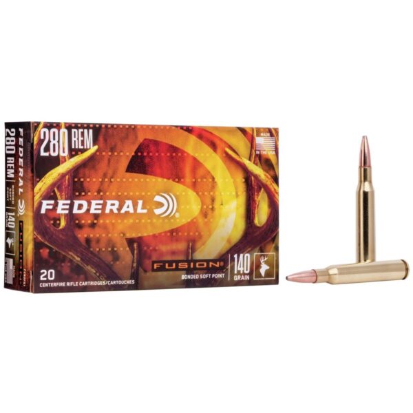 Federal Fusion Rifle Ammunition .280 Rem 140 gr BTSP 2990 fps – 20/ct