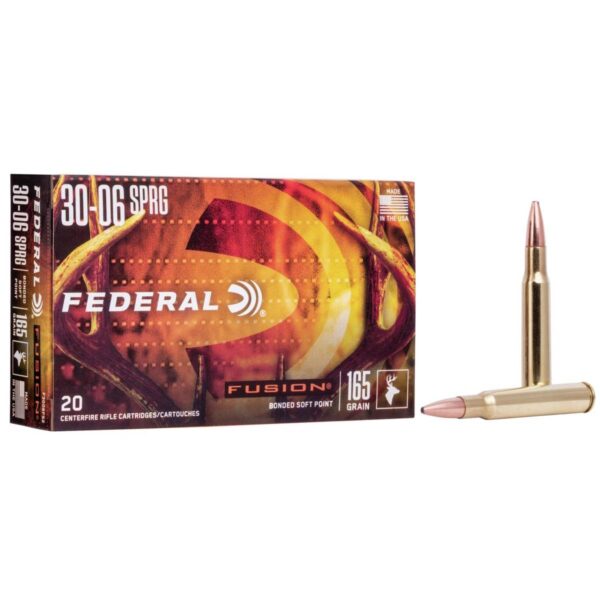 Federal Fusion Rifle Ammunition .30-06 Sprg 165 gr BTSP 2790 fps – 20/ct