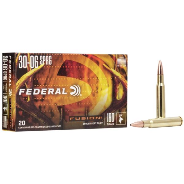 Federal Fusion Rifle Ammunition .30-06 Sprg 180 gr BTSP 2700 fps – 20/ct