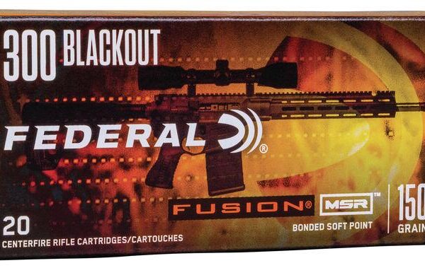 Federal Fusion MSR Rifle Ammunition .300 Blackout 150 gr SP 1900 fps 20/ct