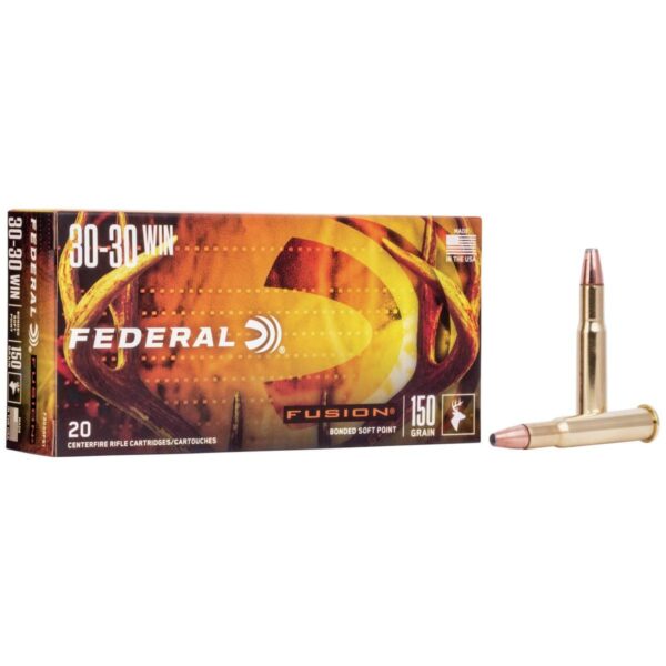 Federal Fusion Rifle Ammunition .30-30 Win 150 gr BTSP 2390 fps – 20/ct