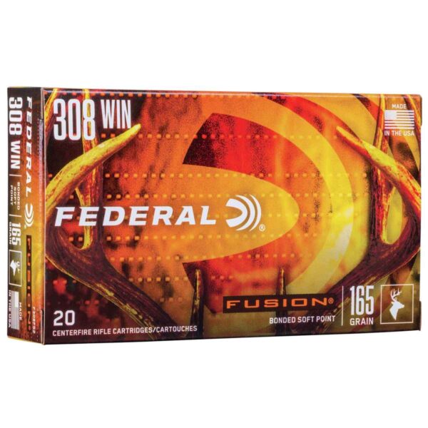 Federal Fusion Rifle Ammunition .308 Win 165 gr BTSP 2700 fps – 20/ct