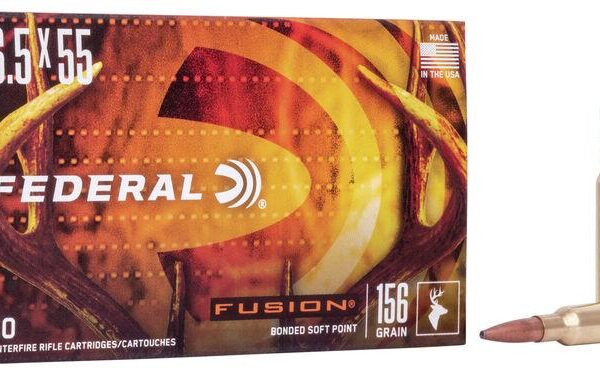 Federal Fusion Rifle Ammuniton 6.5×55 Swedish Mauser 156gr SP 2500 fps 20/ct