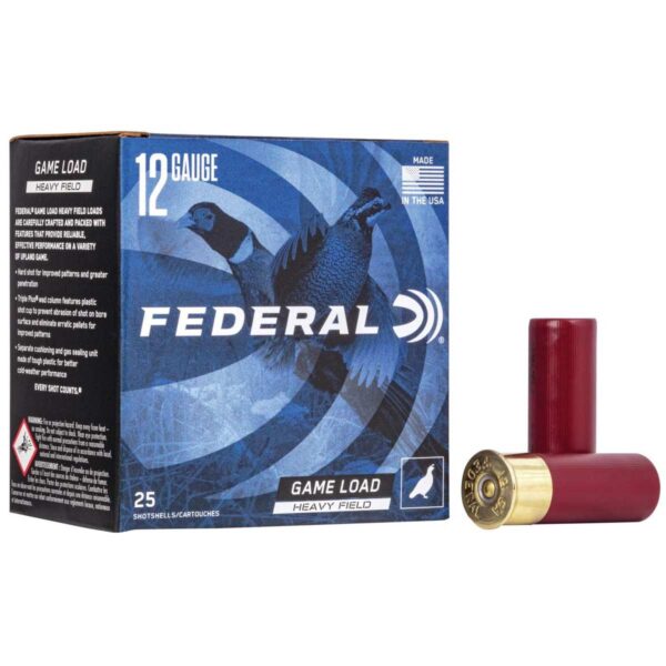 Federal Game-Shok Heavy Field Load 12 ga 2 3/4″ 3 1/4 dr 1 1/4 oz #6 1220 fps 25/ct