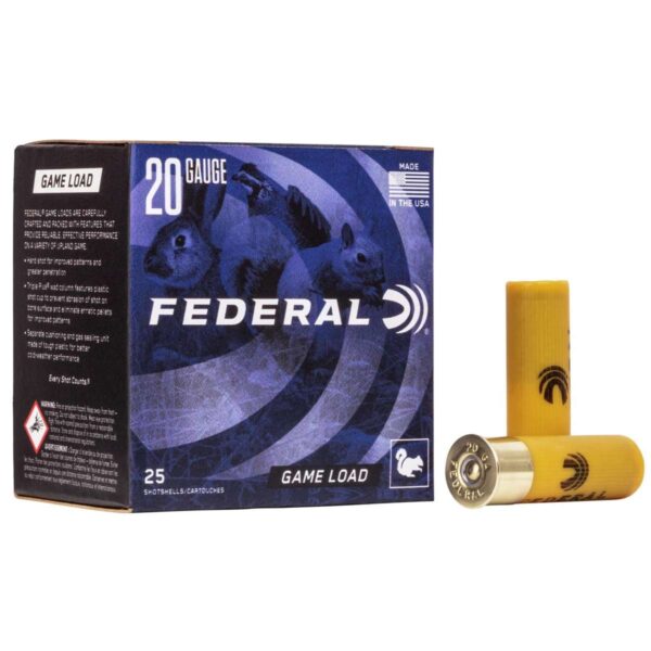 FEDERAL GAME-SHOK GAME LOAD SS 20GA 2-3/4″ 2-1/2DE 7/8OZ #6 AMMO 25RD