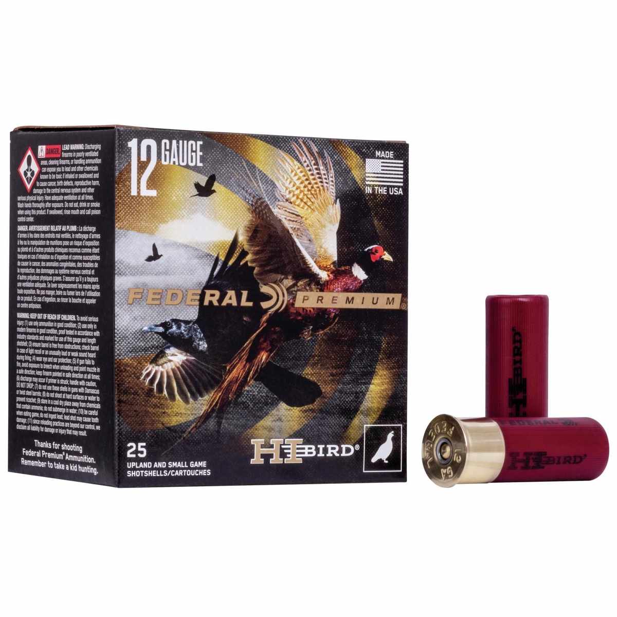Federal Hi-Bird Shotshells 12ga 2-3/4" 1-1/4oz 1330 fps #7.5 25/ct