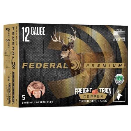 Federal Premium Freight Train Copper 12ga 2-3/4″ 300gr Slug 1900 fps 5/ct