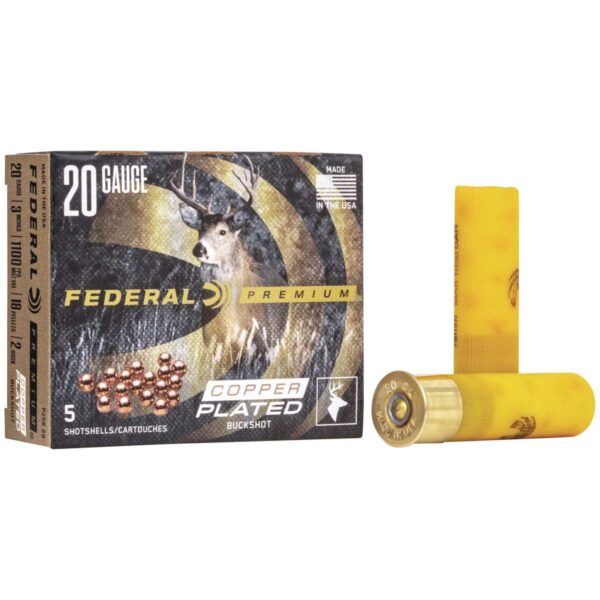 Federal Premium Vital-Shok 20 ga 3″ MAX 18 plts #2B 1100 fps – 5/box