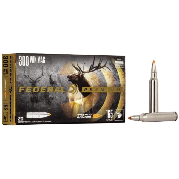 Federal Premium Vital-Shok Rifle Ammunition .300 Win Mag 165 gr TBT 3050 fps – 20/ct