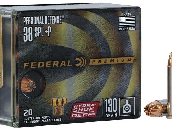 Federal Personal Defense Hydra-Shok Deep .38 Spl +P 130gr JHP 900 fps 20/ct