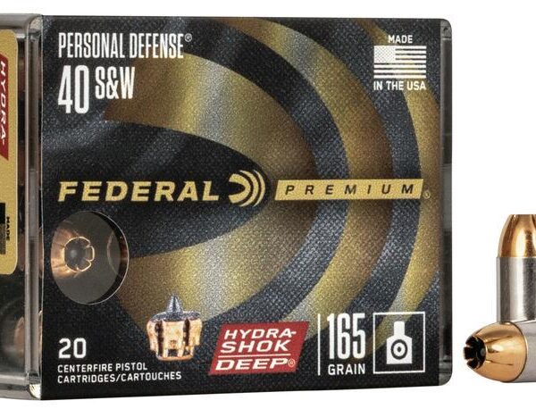 Federal Personal Defense Hydra-Shok Deep Handgun Ammuniton .40 S&W 165 gr HSD 1050 fps 20/ct