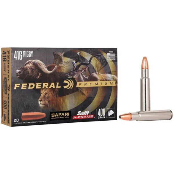 Federal Premium Cape-Shok Rifle Ammunition .416 Rigby 400 gr SAF 2400 fps – 20/ct