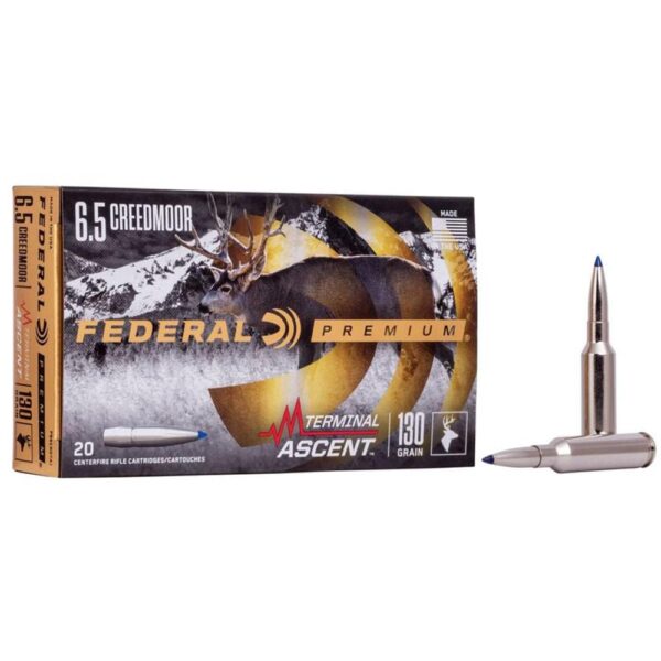 Federal Terminal Ascent Rifle Ammunition 6.5 Creedmoor 130 gr 2800 fps 20/ct