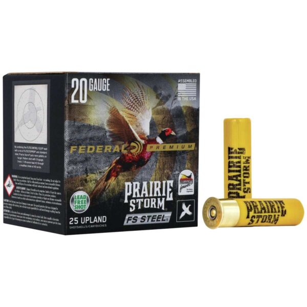 Federal Prairie Storm FS Steel Shotshells 20 ga 3″ 7/8oz 1350 fps #3 25/ct