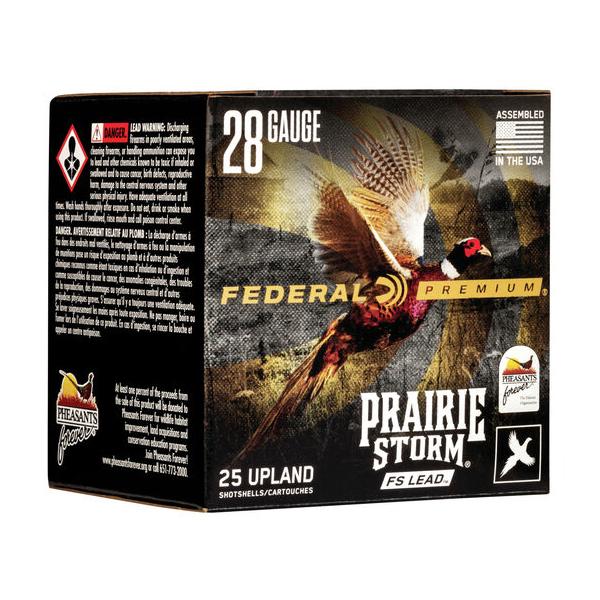Federal Prairie Storm FS Lead Shotshells 28ga 3″ 1oz 1300 fps #6 25/ct