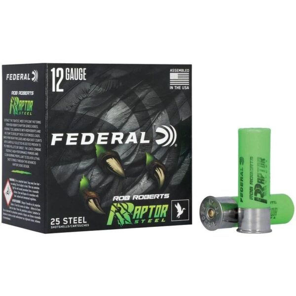 Federal Ron Roberts Raptor Steel Shotshells 12ga 3″ 1-3/8oz 1400 fps #3 25/ct