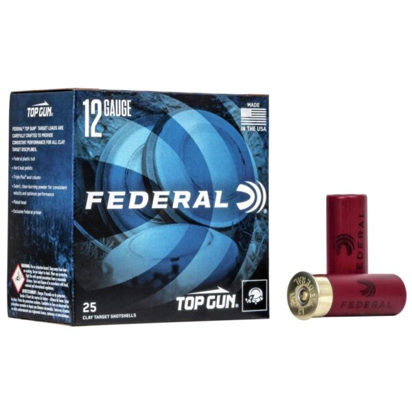 Federal Top Gun Shotshell 12 ga 2 3/4″ 1-1/8 oz 1200 fps #8 25/ct