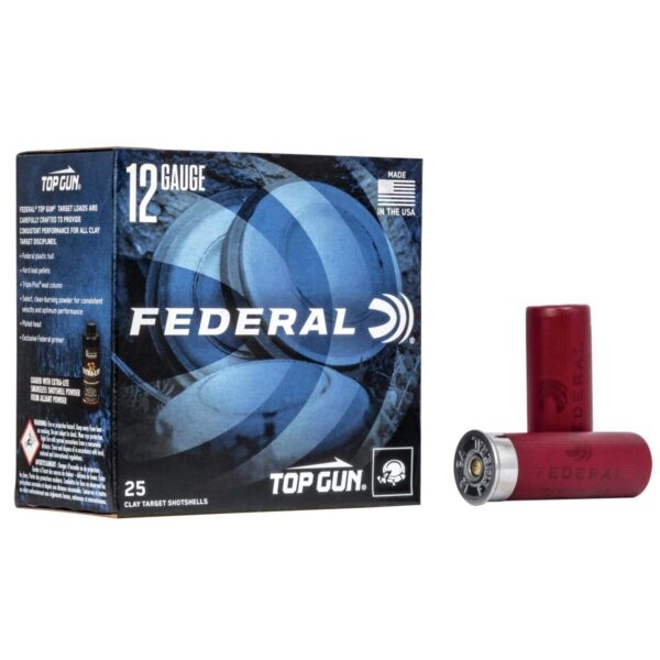 Federal Top Gun Shotshell 12 ga 2-3/4″ 7/8 oz 1200 fps #8 25/ct