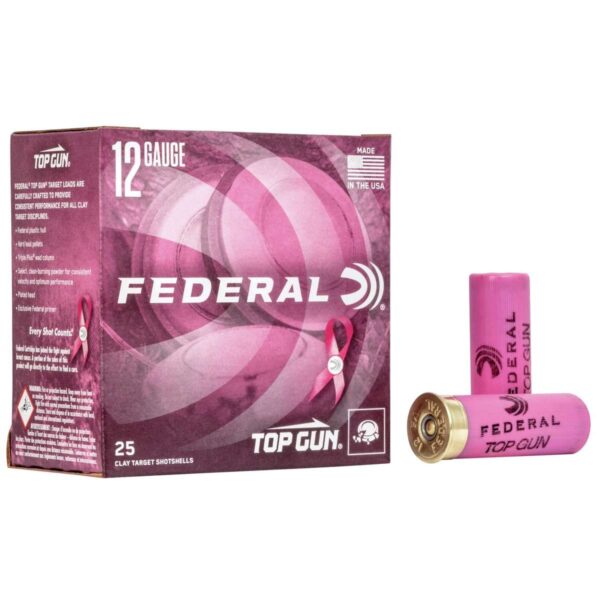 Federal Top Gun Target Shotshells Special Edition Pink 12 ga 2 3/4″ 1 1/8oz – 25/ct
