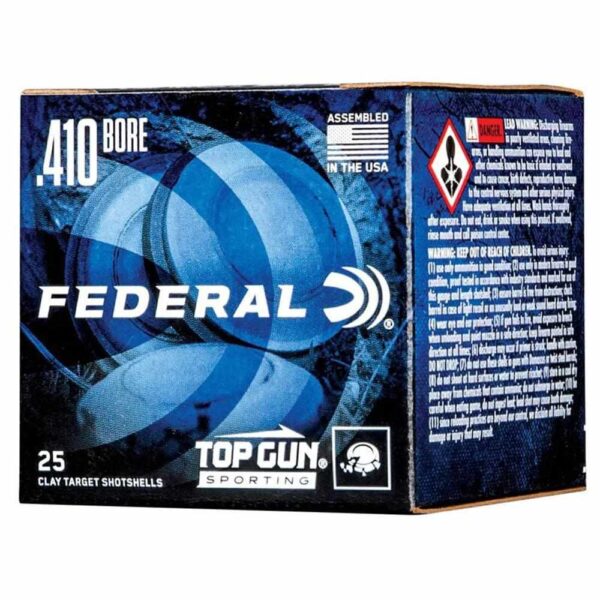 Federal Top Gun Sporting Shotshells .410 2-1/2″ 1/2 oz 1330 fps #8 25/ct