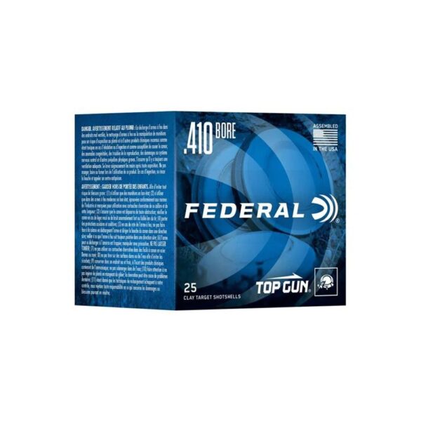 Federal Top Gun Sporting Shotshells .410 2-1/2″ 1/2 oz 1330 fps #9 25/ct