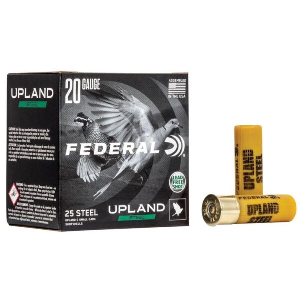 Federal Upland Steel Shotshells 20ga 2-3/4″ 7/8 oz 1500 fps #7.5 25/ct