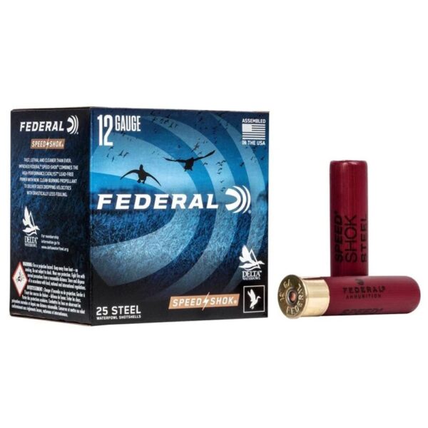 Federal Speed-Shok High Velocity Steel Shotshells 12ga 3-1/2″ #3 1-3/8oz 1550 fps 25ct