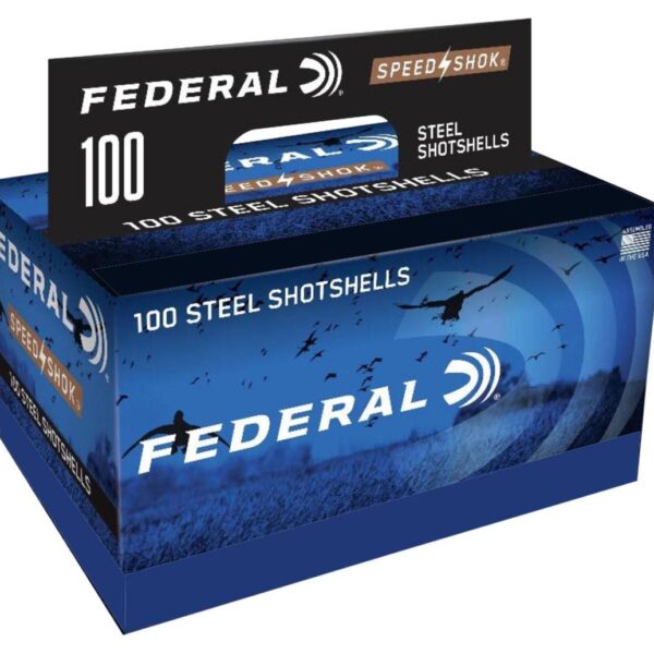 Federal Speed-Shok Shotshells 12 ga 3″ 1-1/4oz 1450 fps #4 100/ct