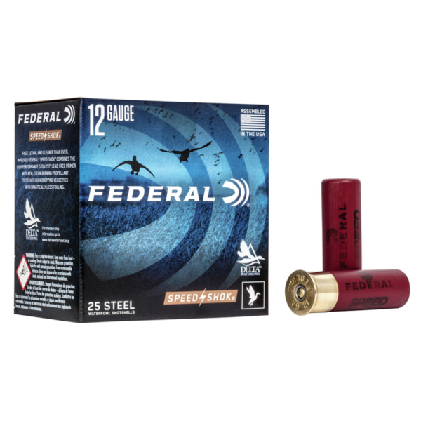 FEDERAL SPEED-SHOK HIGH VELOCITY STEEL 12GA 3″ 1-1/4OZ 3 AMMO 25RD