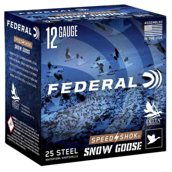 Federal Speed-Shok Snow Goose Shotshells 12 ga 3″ 1-1/4oz 1450 fps #2 25/ct