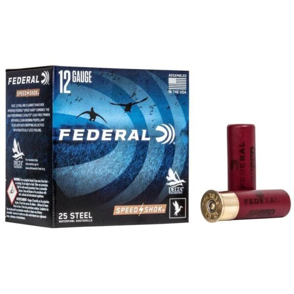 Federal Speed-Shok High Velocity Shotshells 12ga 3″ 1-1/8oz 1550 fps #3 Shot 25ct