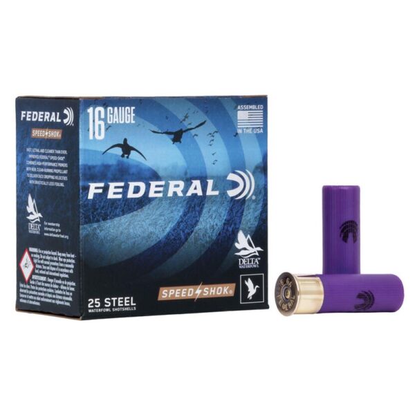 FEDERAL SPEED-SHOK HIGH VELOCITY STEEL 16GA 2-3/4″ 15/16OZ 4 AMMO 25RD