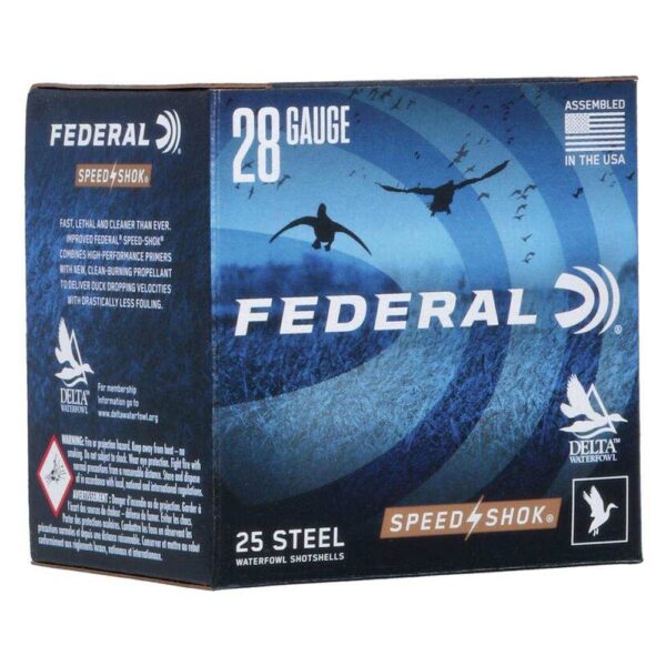 FEDERAL SPEED-SHOK HIGH VELOCITY STEEL 28GA 2-3/4″ 5/8OZ 6 AMMO 25RD
