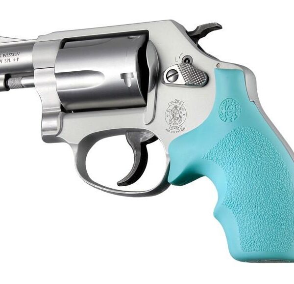 Hogue Rubber Bantam Style Grip for S&W J Frame Round Butt – Aqua