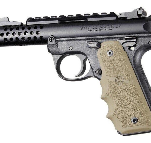 Ruger 22/45 MKIV Rubber Grip with Finger Grooves Flat Dark Earth