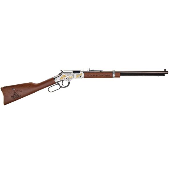 Henry Lever Action .22 LR Rifle 20″ Blued Walnut Adj Sights 16-rd
