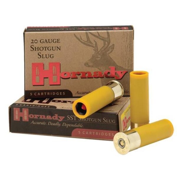 Hornady SST Slug 20 ga 2 3/4″ 250 gr Slug 1800 fps 5/ct