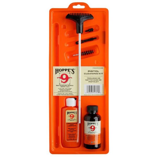 Hoppe’s Handgun Cleaning Kit for Calibers .38 .357 9mm Luger