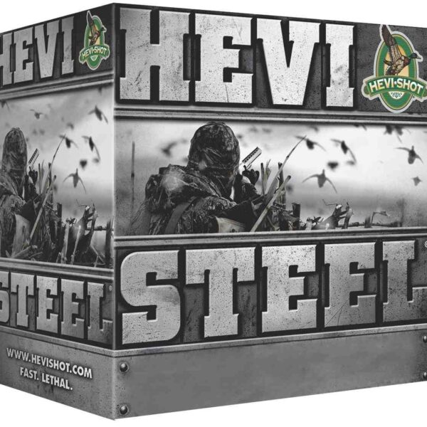 HEVI-Shot HEVI-Steel Shotshells 12 ga 3″ 1-1/4 oz  1500 fps #3 25/Box