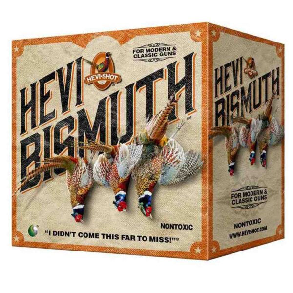 HEVI-Shot HEVI-Bismuth Upland Shotshells 12ga 2-3/4″ 1-1/4oz 1400 fps #5 25/ct