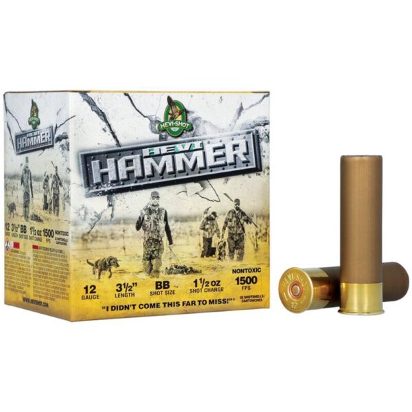 HEVI-Shot Hevi-Hammer Shotshell 12ga 3.5″ 1.5oz 1500 fps #BB 25/ct