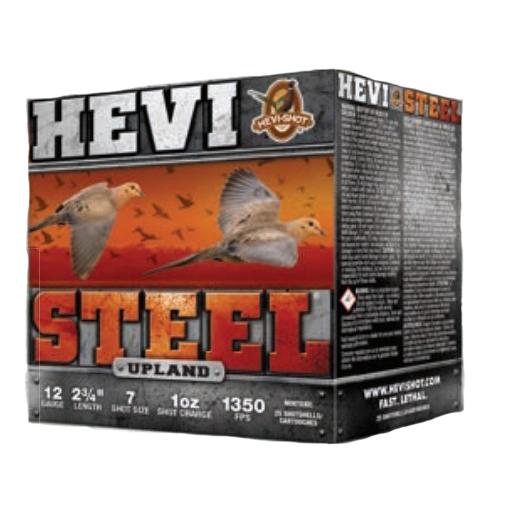 HEVI-Shot HEVI-Steel Upland Shotshells 12ga 2-3/4″ 1oz 1350 fps #7 25/ct
