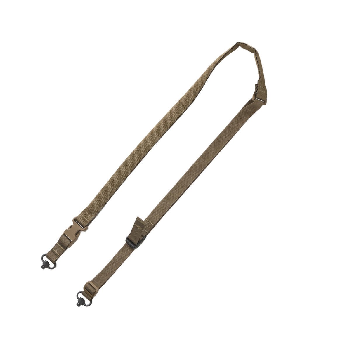 TacShield Tactical 2 Point Quick Adjust Sling Padded QD Push Button Swivel Coyote Brown